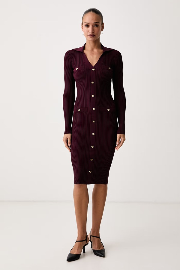 Сукня з віскозою Marciano by Guess LIMA колір бордовий