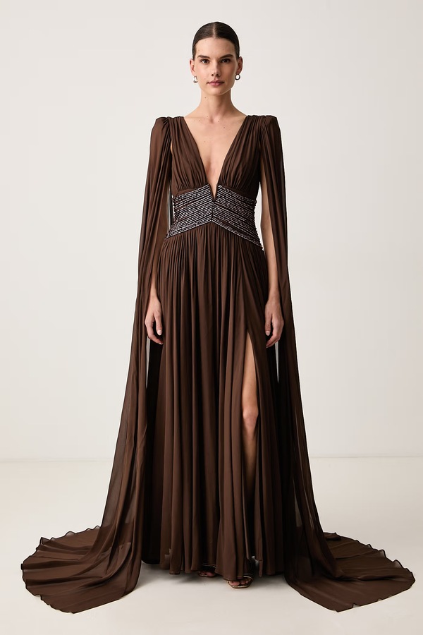 Платье вискозная Marciano by Guess ALISHA цвет коричневый