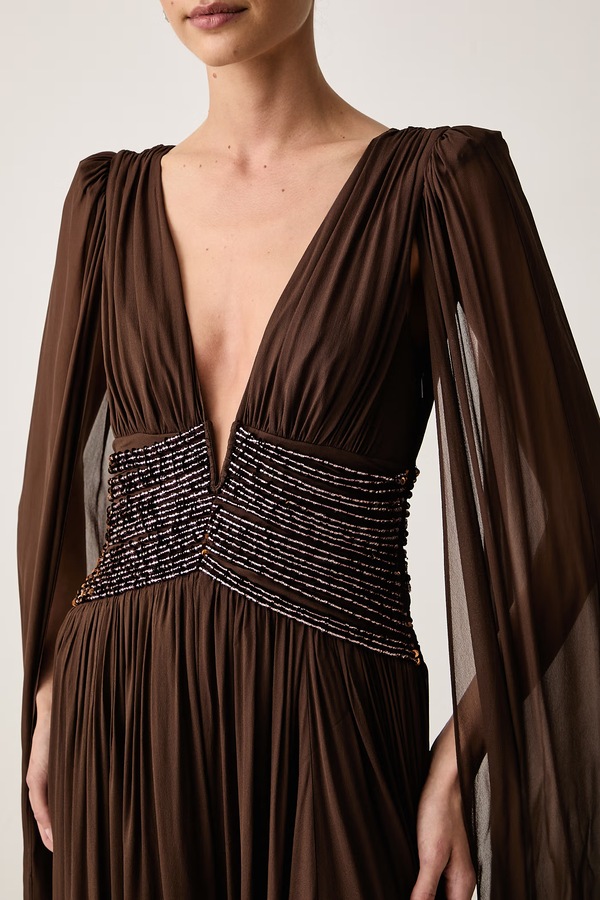 Сукня віскозна Marciano by Guess ALISHA колір коричневий фото 4