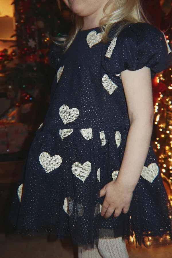 Сукня Konges Sløjd HEARTLILY DRESS GRS колір темно-синій
