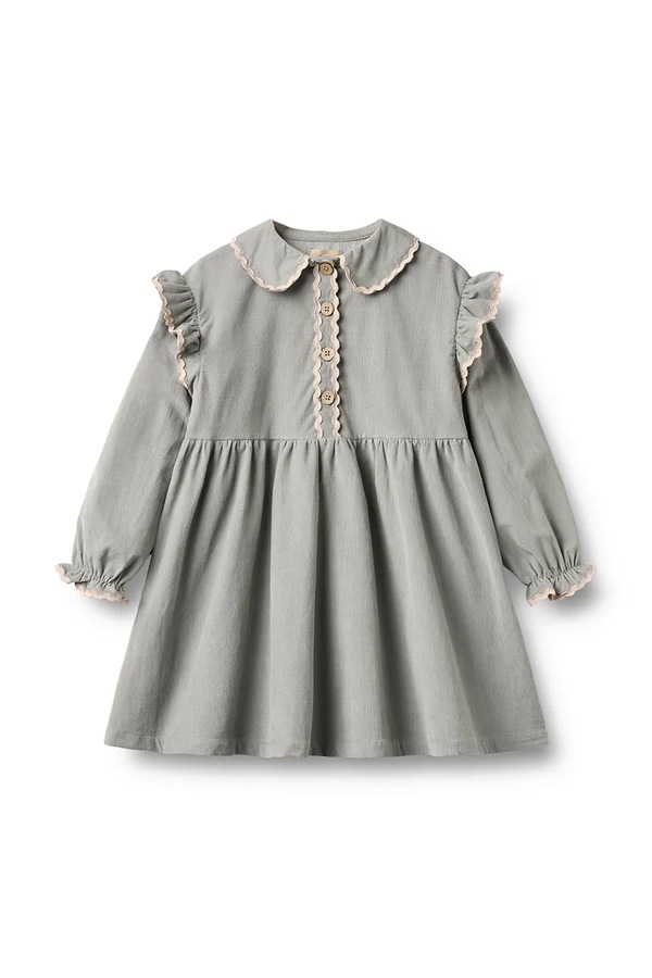 Сукня babydoll бавовняна Wheat колір блакитний