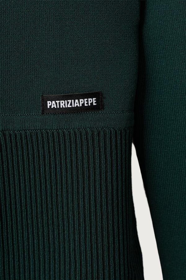 Трикотажная платье с вискозой Patrizia Pepe K9G3 цвет зеленый фото 2