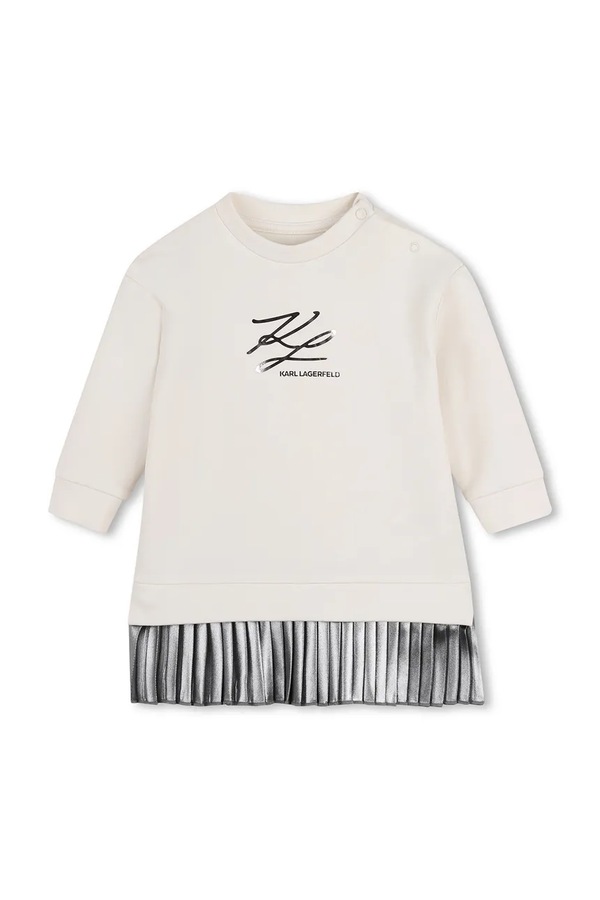 Сукня бавовняна Karl Lagerfeld колір бежевий