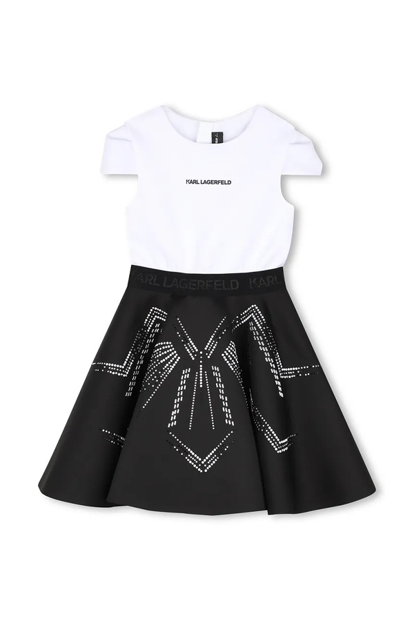 Сукня Karl Lagerfeld babydoll колір чорний