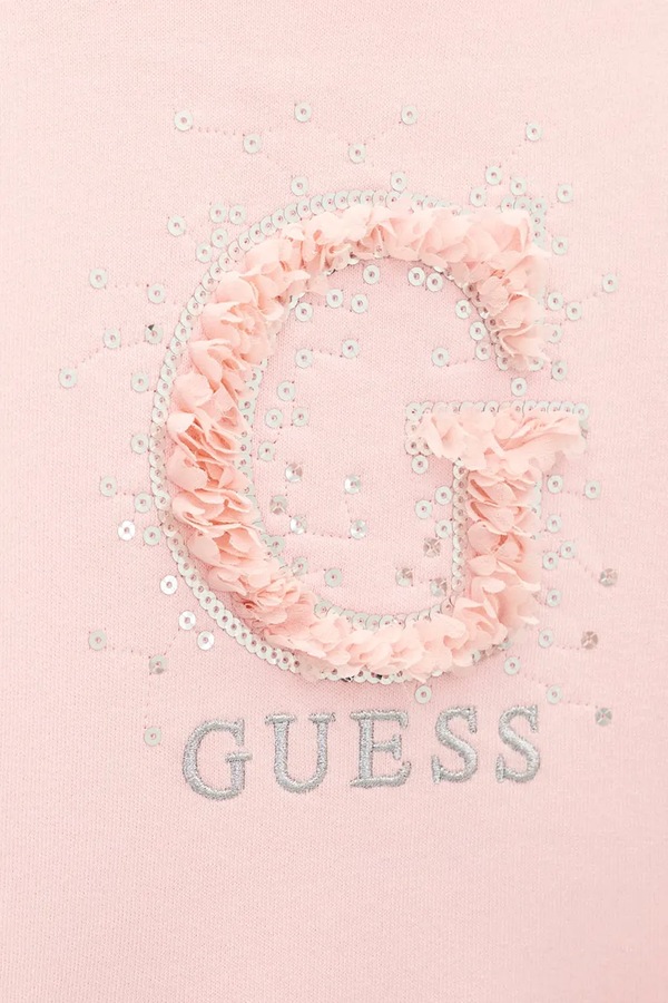 Сукня з бавовною Guess колір рожевий фото 3