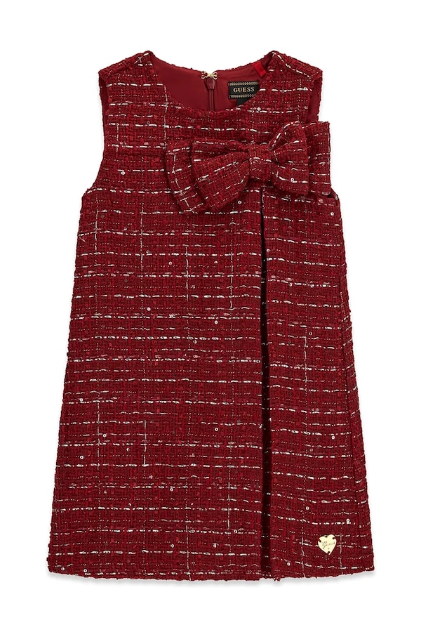 Розкльошена сукня Guess колір бордовий