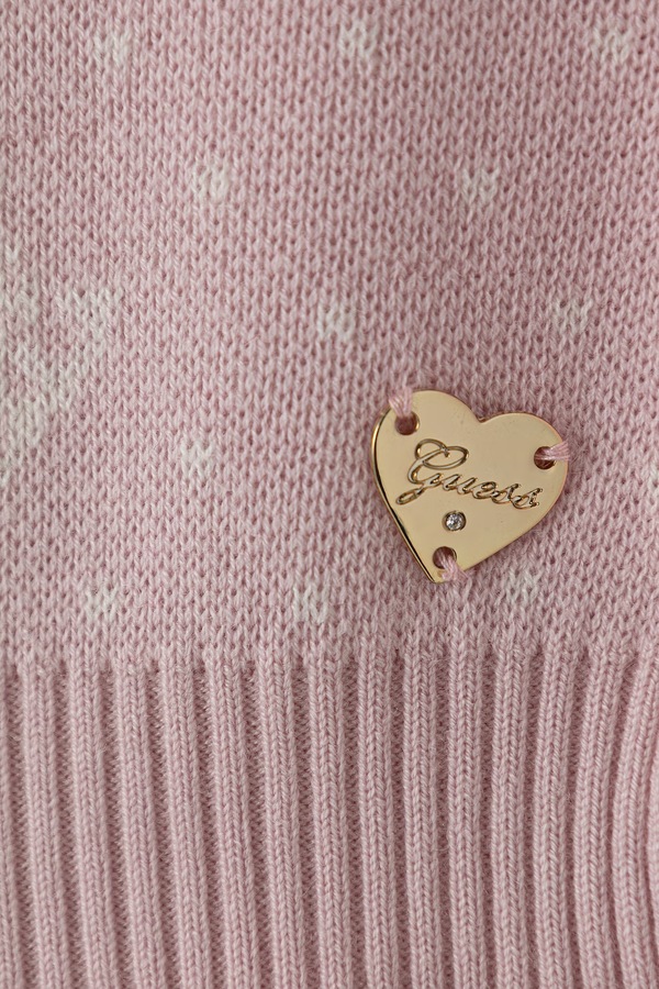 Трикотажна сукня з додаванням вовни Guess колір рожевий фото 3