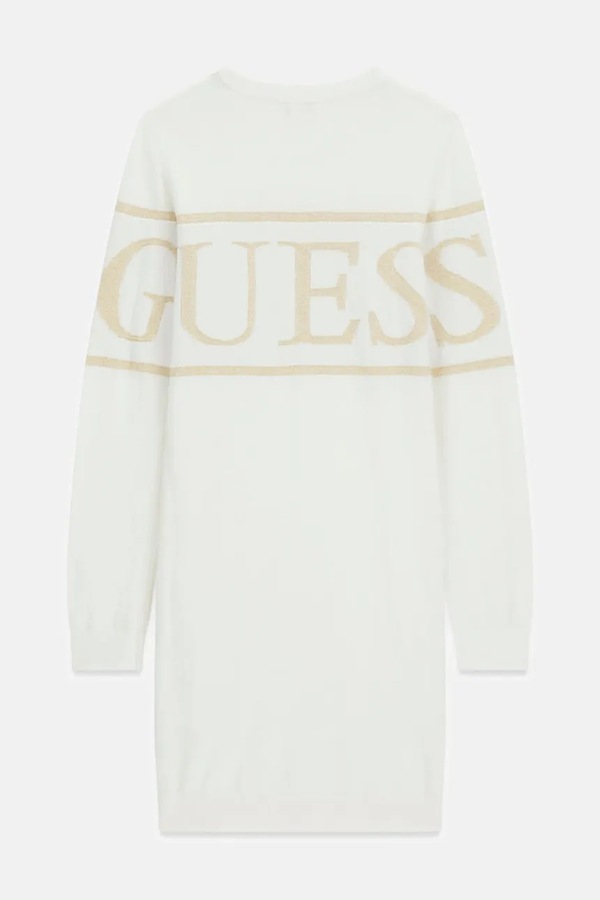 Сукня з бавовною Guess колір бежевий фото 2