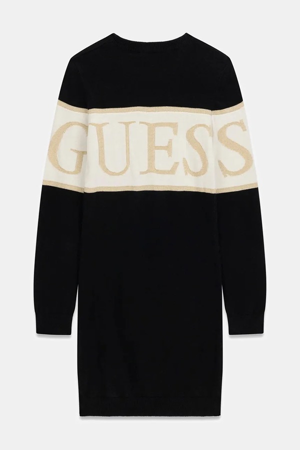 Сукня з бавовною Guess колір чорний фото 2