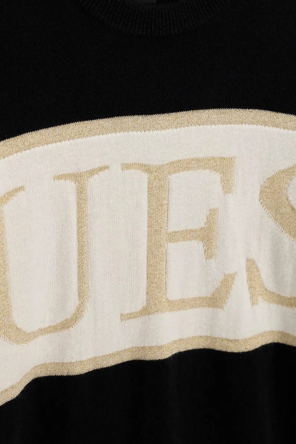 Сукня з бавовною Guess колір чорний фото 3
