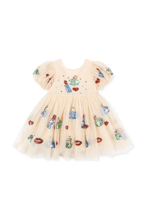 Сукня Konges Sløjd YVONNE PUFF DRESS колір бежевий