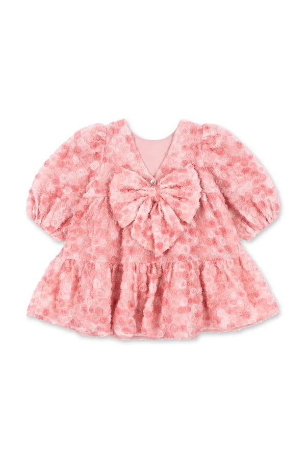 Розкльошена сукня Konges Sløjd ALLY LS FLOWER DRESS колір рожевий фото 2