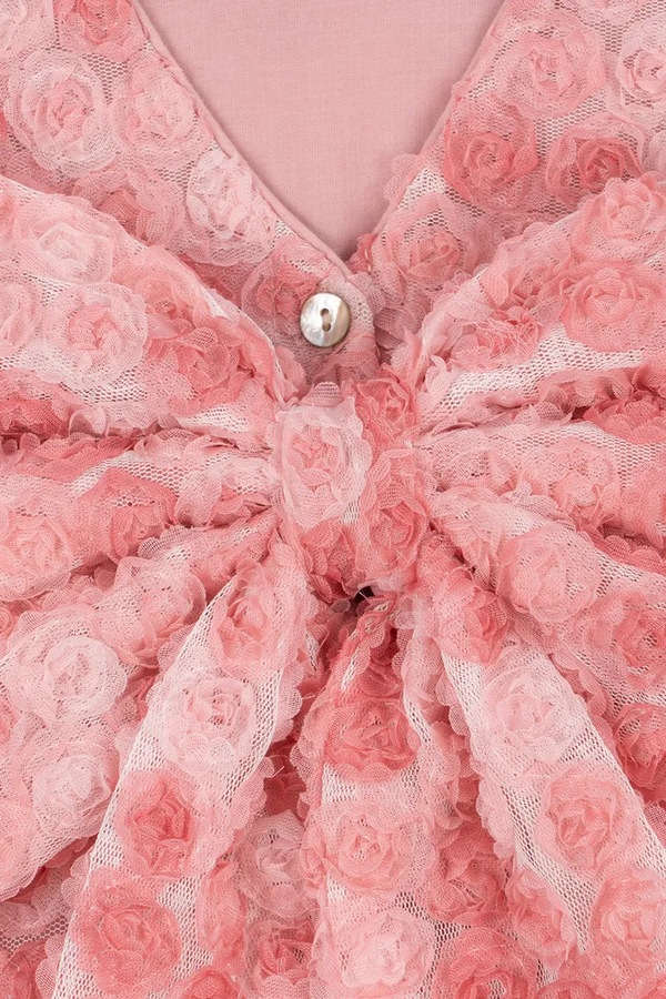 Розкльошена сукня Konges Sløjd ALLY LS FLOWER DRESS колір рожевий фото 3