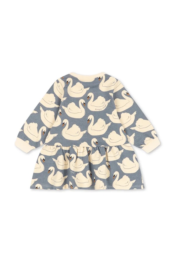 Платье хлопковая Konges Sløjd LOUPY PRINT SWEAT DRESS GOTS цвет голубой