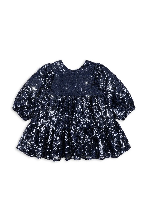 Сукня Konges Sløjd LILA SEQUINS BOW DRESS колір темно-синій