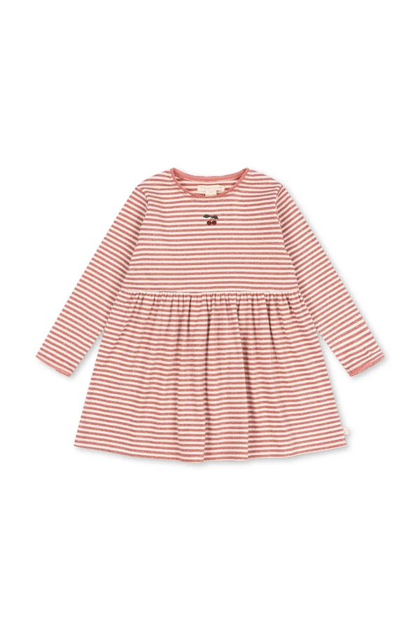 Сукня з бавовною Konges Sløjd ROLI STRIPE DRESS OCS колір рожевий