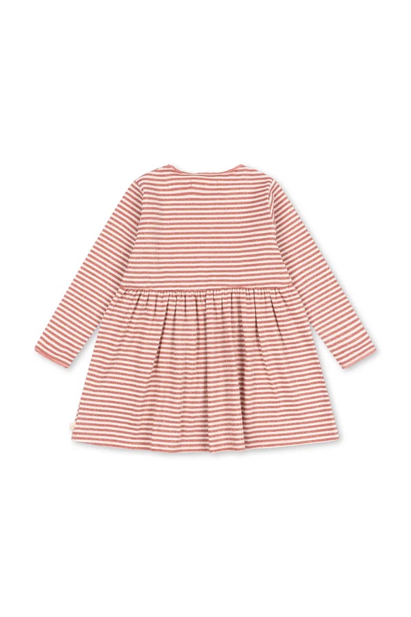Сукня з бавовною Konges Sløjd ROLI STRIPE DRESS OCS колір рожевий