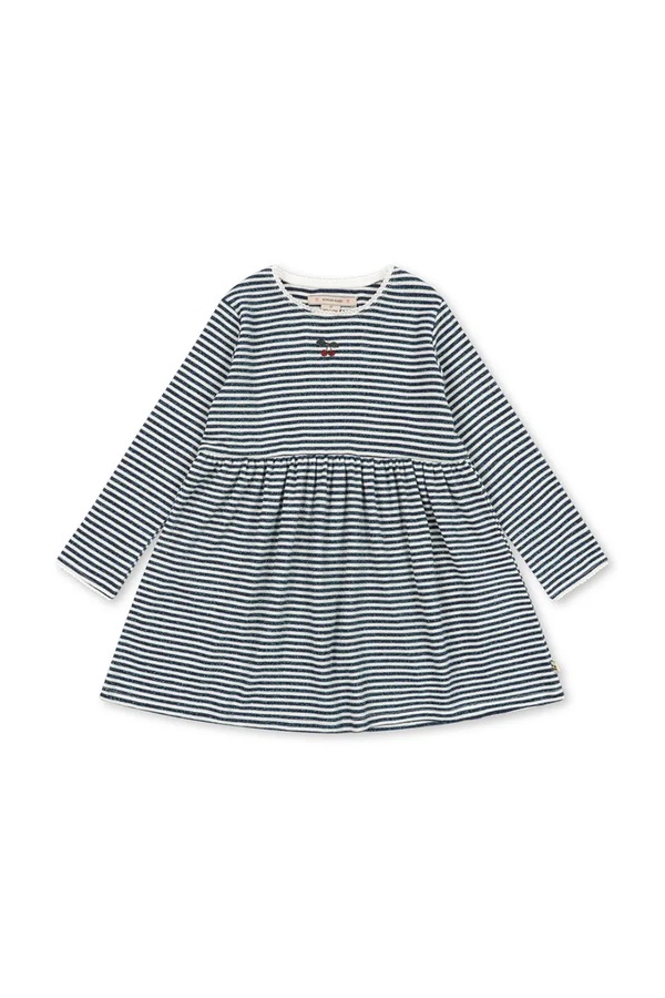 Сукня з бавовною Konges Sløjd ROLI STRIPE DRESS OCS колір блакитний