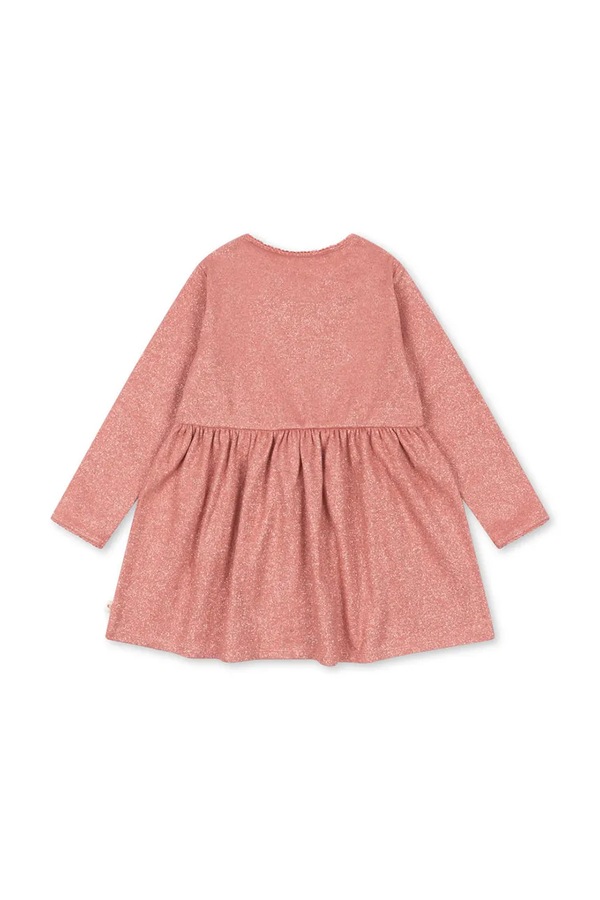 Платье с хлопком Konges Sløjd ROLI DRESS OCS цвет розовый