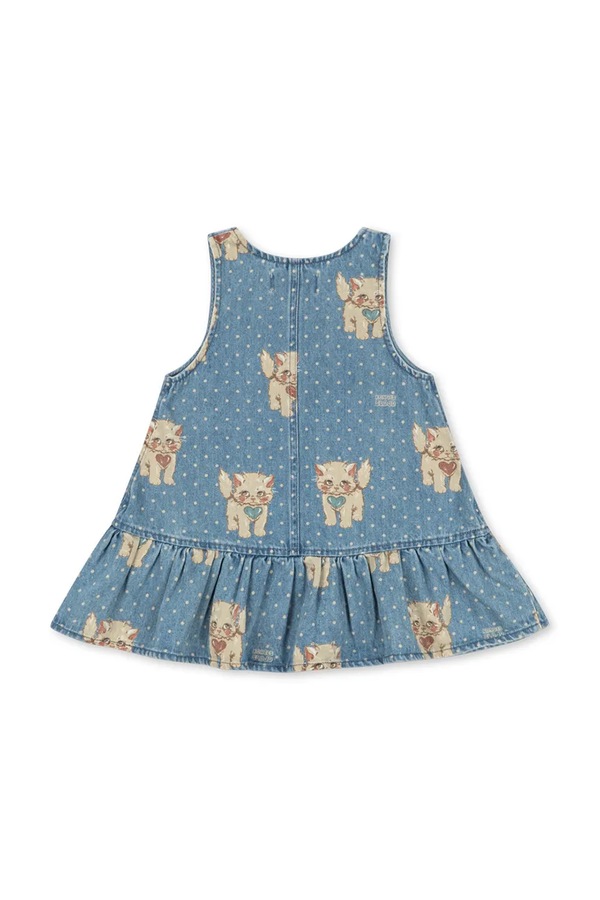Расклешенная платье джинсовая Konges Sløjd MAGOT DRESS GOTS цвет голубой