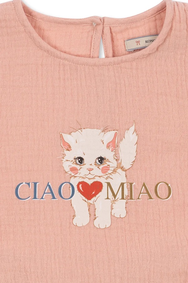 Сукня бавовняна Konges Sløjd COCO MIAO DRESS GOTS колір рожевий фото 4