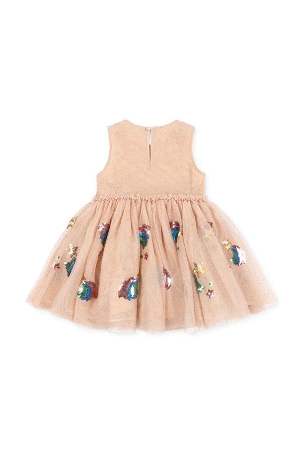 Сукня А-силуету Konges Sløjd YVONNE DRESS GRS колір бежевий