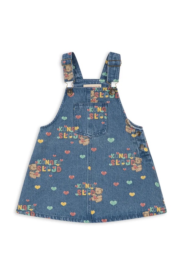 Сукня джинсова Konges Sløjd MAGOT OVERALL DRESS GOTS колір блакитний