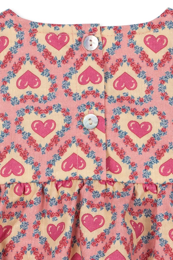 Платье babydoll хлопковая Konges Sløjd EVIA ROMPER GOTS цвет розовый фото 2