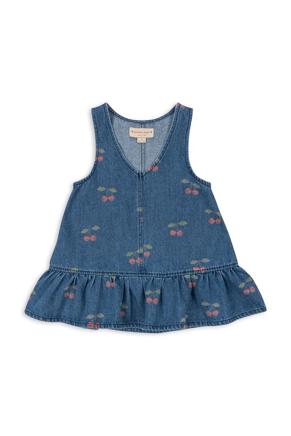 Расклешенная платье хлопковая Konges Sløjd MAGOT DRESS GOTS цвет темно-синий