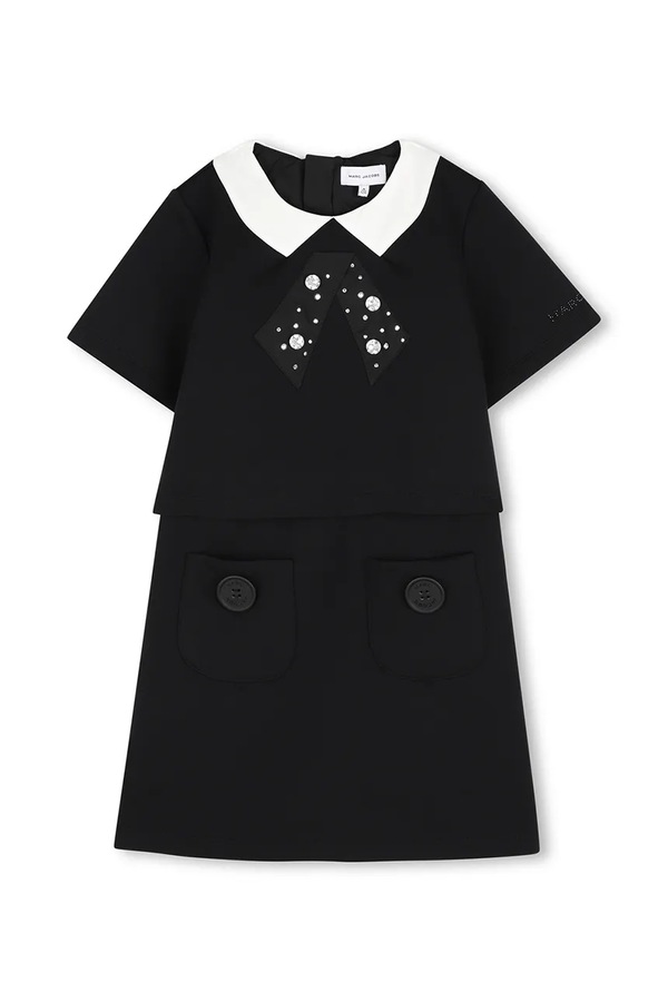 Сукня з бавовною MARC JACOBS колір чорний фото 2