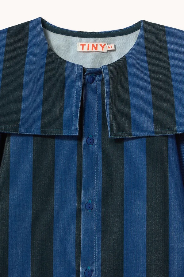 Сукня вельветова Tinycottons BLUE STRIPES CORDUROY DRESS колір блакитний фото 2