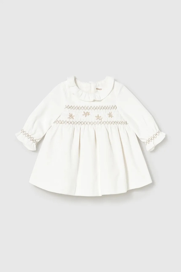 Розкльошена сукня Mayoral Newborn колір білий