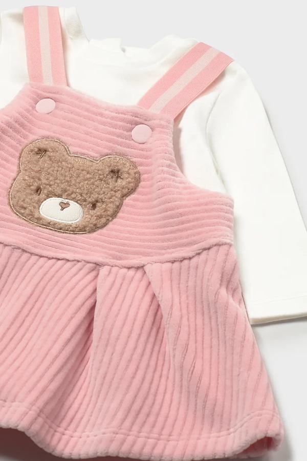 Сукня з бавовною Mayoral Newborn колір рожевий фото 2