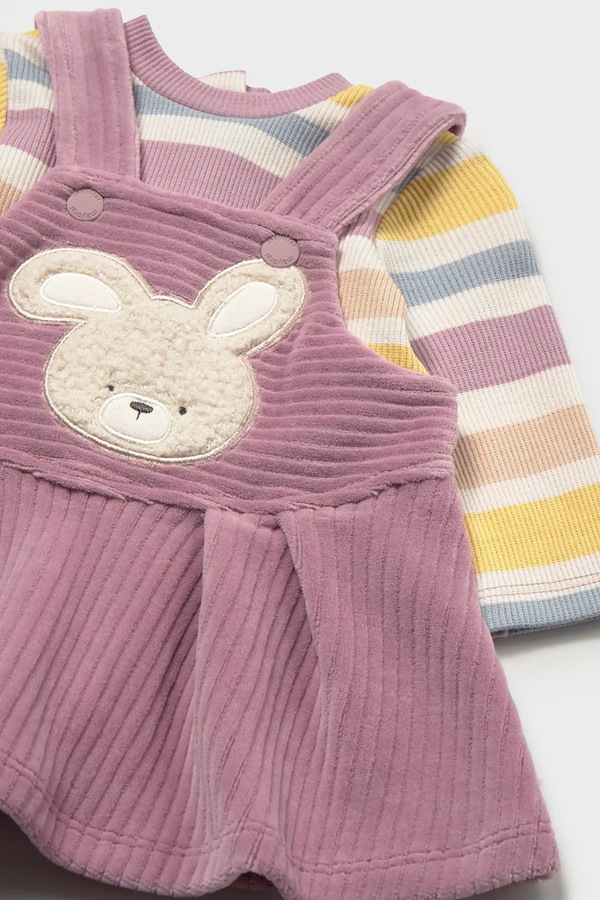 Сукня з бавовною Mayoral Newborn колір фіолетовий фото 2