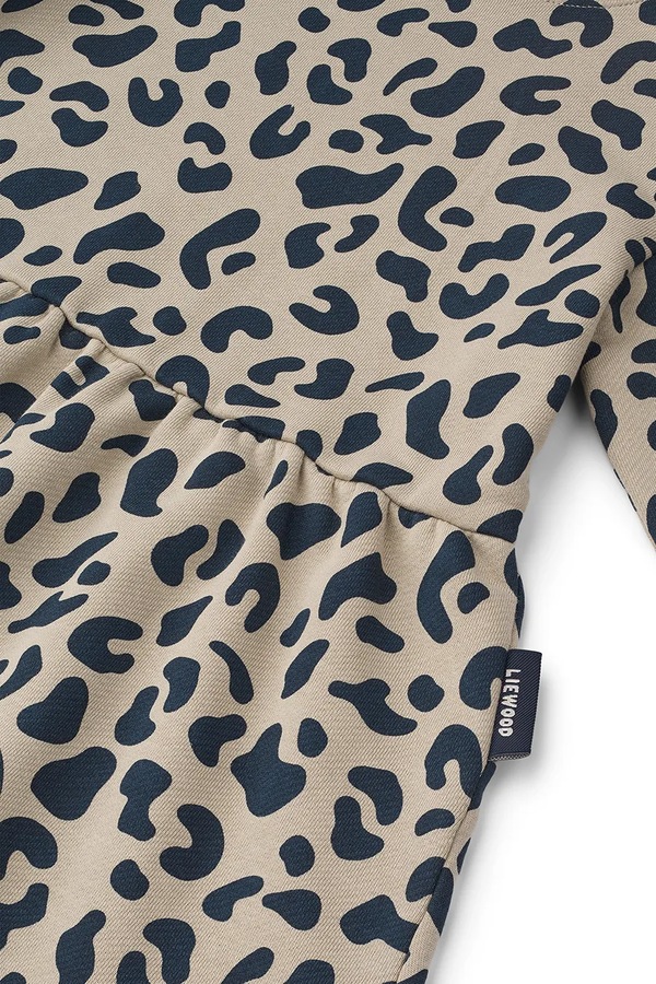 Сукня бавовняна Liewood Lia LS Sweatdress колір барвистий фото 2