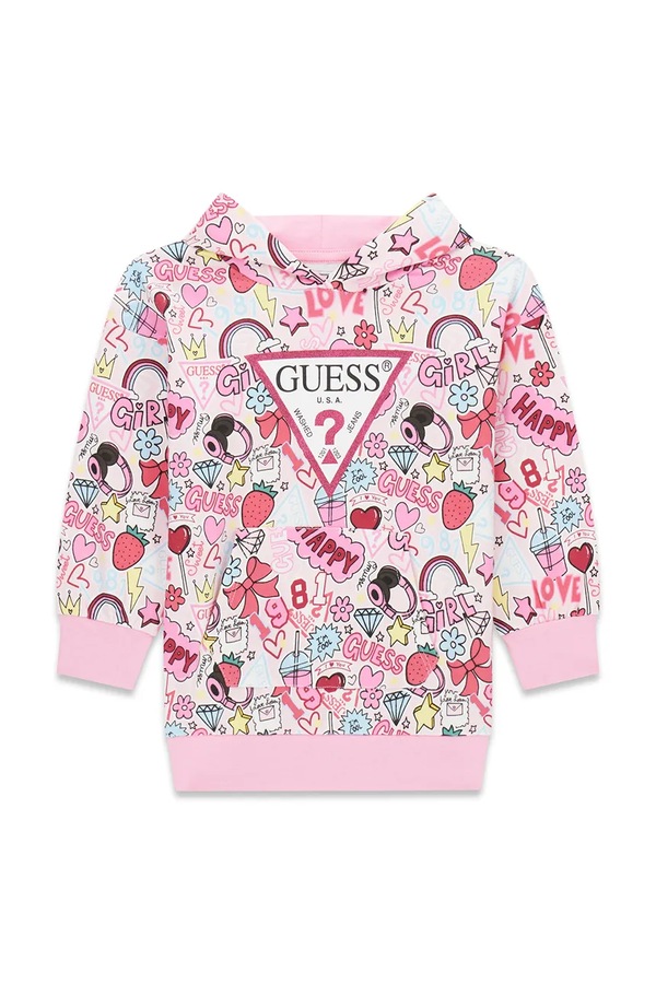 Сукня бавовняна Guess колір рожевий