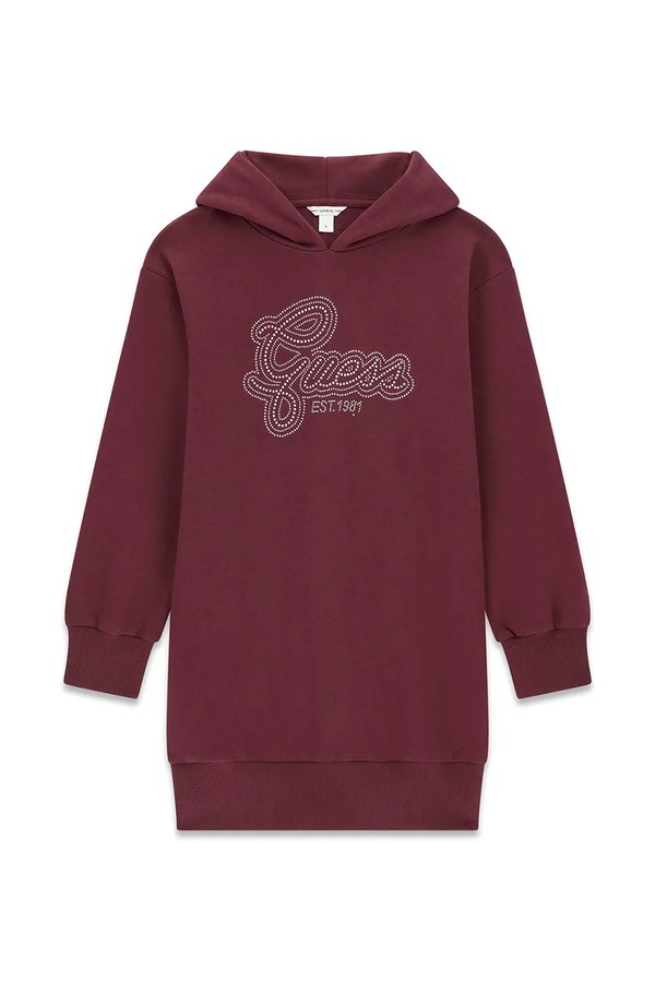 Сукня бавовняна Guess колір бордовий