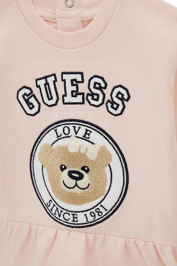 Платье хлопковая Guess цвет розовый фото 2
