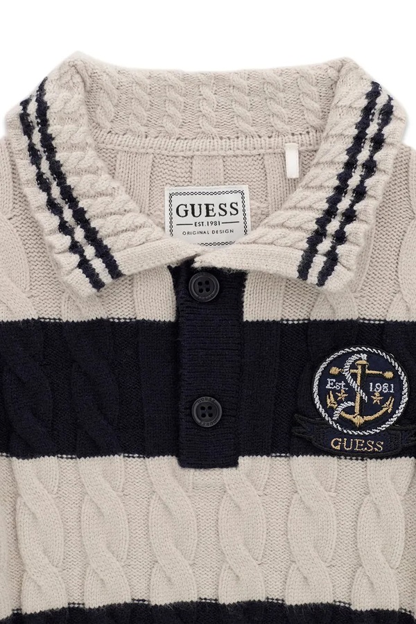 Светр дитячий з віскозою Guess колір бежевий фото 2