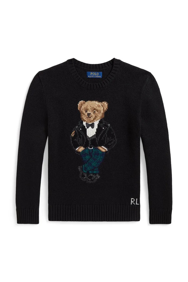 Свитер детский хлопковый Polo Ralph Lauren цвет черный