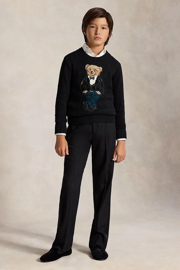 Светр дитячий бавовняний Polo Ralph Lauren колір чорний фото 3