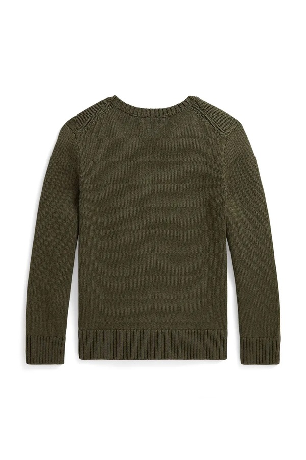 Свитер детский хлопковый Polo Ralph Lauren цвет зеленый фото 2