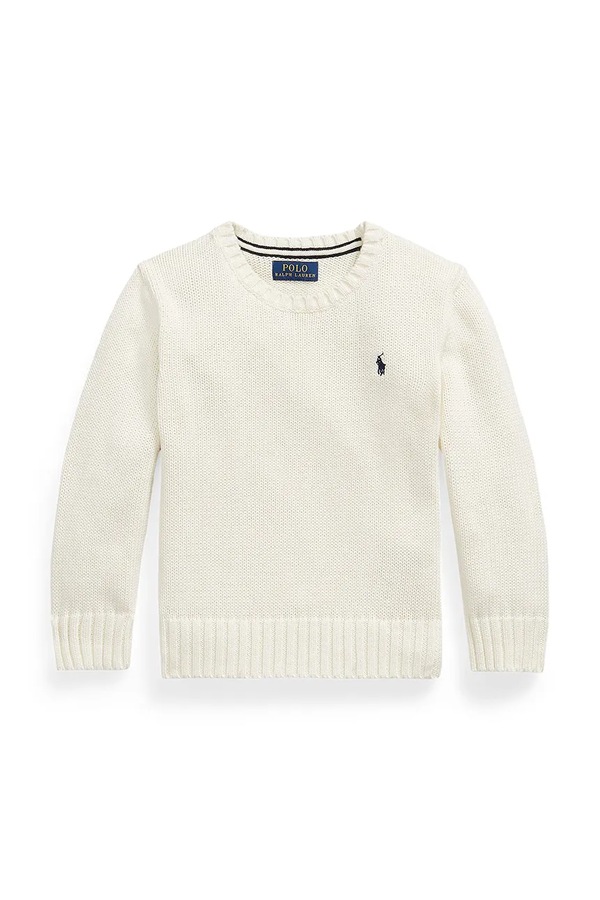 Светр дитячий бавовняний Polo Ralph Lauren колір бежевий