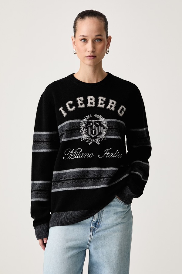 Светр жіночий вовняний Iceberg колір чорний