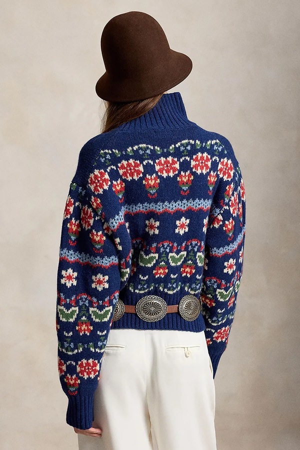 Светр жіночий з вовною Polo Ralph Lauren колір блакитний фото 2