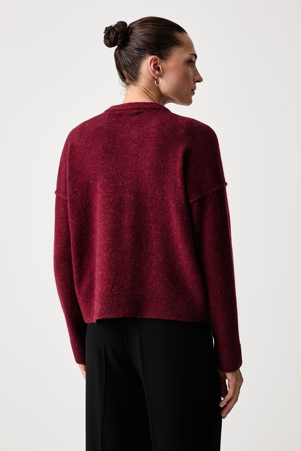 Кардиган жіночий з додаванням вовни Scotch & Soda колір бордовий фото 3