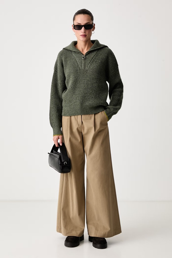 Светр жіночий з додаванням вовни Scotch & Soda колір зелений фото 2