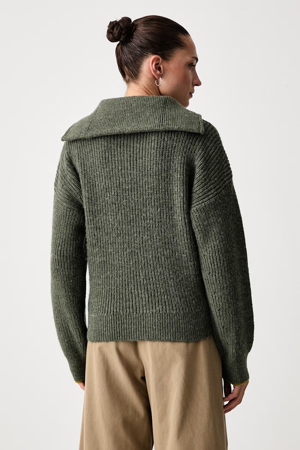 Светр жіночий з додаванням вовни Scotch & Soda колір зелений фото 3