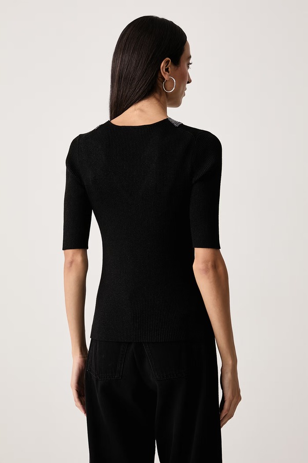 Светр жіночий DKNY колір чорний фото 3