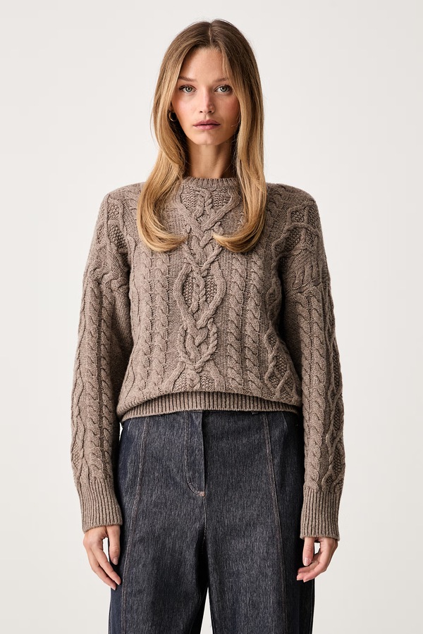 Свитер женский шерстяной Weekend Max Mara WKDALBEN цвет коричневый